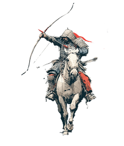 Mongol Horse Archer Vinyl Car Decal Sticker – Waterproof & UV-Resistant 7.8933333333333335"