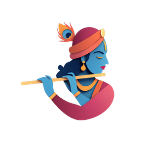 Minimalist Krishna Vinyl Car Decal Sticker – Waterproof & UV-Resistant 6.826666666666667"