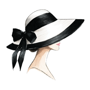 Stylish Feminine Hat Vinyl Car Decal Sticker – Waterproof & UV-Resistant 6.826666666666667"