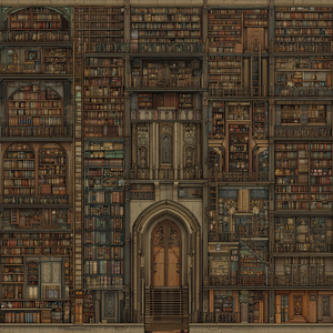 Warhammer Style Library Vinyl Car Decal Sticker – Waterproof & UV-Resistant 3.4133333333333336"