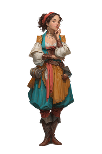 Halfling Barmaid Portrait Vinyl Car Decal Sticker – Waterproof & UV-Resistant 4.4