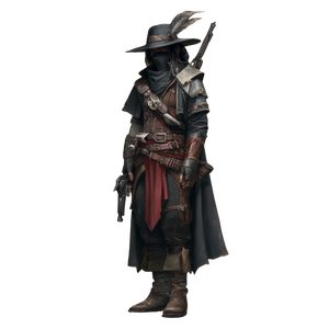 Fantasy Bandit Illustration Vinyl Car Decal Sticker – Waterproof & UV-Resistant 3.4133333333333336"