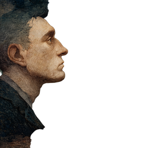 Man Staring At Mound Vinyl Car Decal Sticker – Waterproof & UV-Resistant 3.4133333333333336"