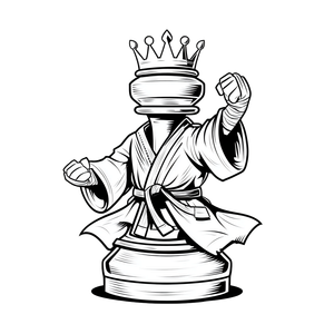 Martial Arts Chess Queen Vinyl Car Decal Sticker – Waterproof & UV-Resistant 3.4133333333333336"