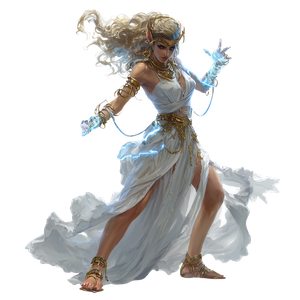 Electric Elven Sorceress Vinyl Car Decal Sticker – Waterproof & UV-Resistant 6.826666666666667"