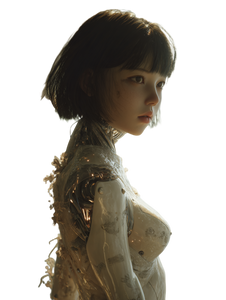 Android Girl Portrait V2 Vinyl Car Decal Sticker – Waterproof & UV-Resistant 8.213333333333333"