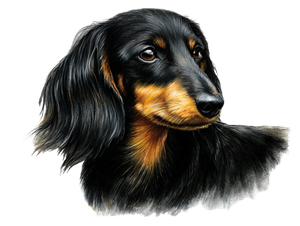 Dachshund Tattoo Design Vinyl Car Decal Sticker – Waterproof & UV-Resistant 6.1866666666666665"