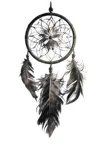 Realistic Black Dreamcatcher Vinyl Car Decal Sticker – Waterproof & UV-Resistant 4.4