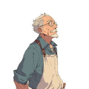 Grandpa In Apron Vinyl Car Decal Sticker – Waterproof & UV-Resistant 3.4133333333333336"