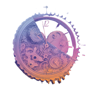 Futuristic Clock Gears Vinyl Car Decal Sticker – Waterproof & UV-Resistant 3.4133333333333336"