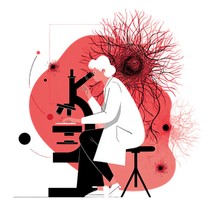 Researcher Examining Cells Vinyl Car Decal Sticker – Waterproof & UV-Resistant 3.4133333333333336"