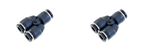 2x Redhorse Black -4 AN Push To Connect Y Connector | Limited Lifetime Warranty