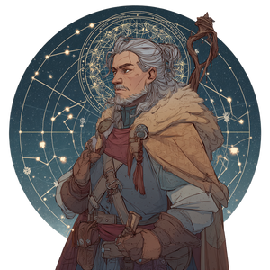 Halfling Stars Druid Vinyl Car Decal Sticker – Waterproof & UV-Resistant 3.4133333333333336"