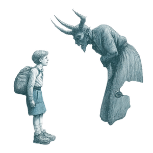 Demon-Possessed Boy Vinyl Car Decal Sticker – Waterproof & UV-Resistant 3.4133333333333336"