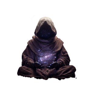 Cosmic Meditating Monk Vinyl Car Decal Sticker – Waterproof & UV-Resistant 6.826666666666667"