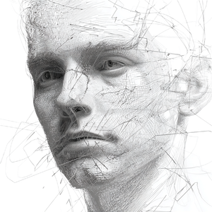 Lidar Face Wireframe Vinyl Car Decal Sticker – Waterproof & UV-Resistant 3.4133333333333336"