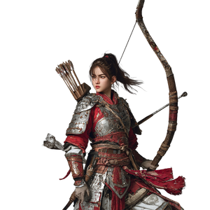 Female General Archer Vinyl Car Decal Sticker – Waterproof & UV-Resistant 3.4133333333333336"
