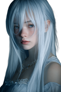 Ethereal Silver-Haired Woman V2 Vinyl Car Decal Sticker – Waterproof & UV-Resistant 4.4