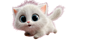 Fluffy Magical Kitten Vinyl Car Decal Sticker – Waterproof & UV-Resistant 5.12"