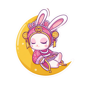 Cartoon Rabbit Sticker Vinyl Car Decal Sticker – Waterproof & UV-Resistant 3.4133333333333336"
