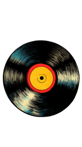 Pop Art Record Vinyl Car Decal Sticker – Waterproof & UV-Resistant 9.706666666666667"