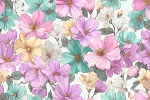 Floral Lettering Clipart Vinyl Car Decal Sticker – Waterproof & UV-Resistant 2.986666666666667"