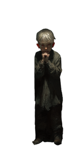 Scared Boy Hiding Vinyl Car Decal Sticker – Waterproof & UV-Resistant 4.906666666666666"