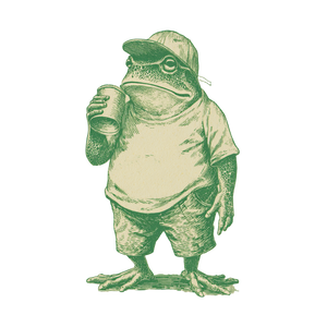 Frog Drinking Beer V2 Vinyl Car Decal Sticker – Waterproof & UV-Resistant 3.4133333333333336"