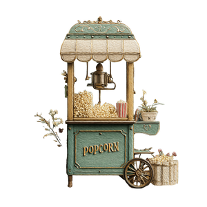 Vintage Popcorn Machine Vinyl Car Decal Sticker – Waterproof & UV-Resistant 6.826666666666667"