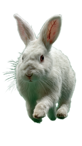 Running White Rabbit Vinyl Car Decal Sticker – Waterproof & UV-Resistant 9.706666666666667"