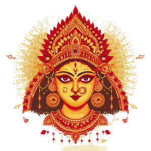 Durga Goddess Face Vinyl Car Decal Sticker – Waterproof & UV-Resistant 6.826666666666667"