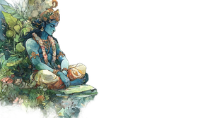Lord Krishna Painting V3 Vinyl Car Decal Sticker – Waterproof & UV-Resistant 5.4