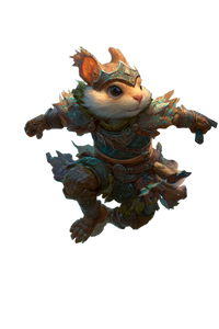 Fantasy Squirrel Warrior Vinyl Car Decal Sticker – Waterproof & UV-Resistant 8.96"