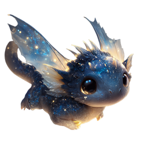 Cosmic Baby Dragon Vinyl Car Decal Sticker – Waterproof & UV-Resistant 3.4133333333333336"