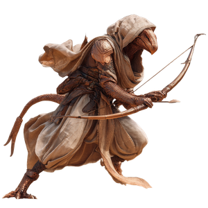 Desert Dragonborn Archer Vinyl Car Decal Sticker – Waterproof & UV-Resistant 3.4133333333333336"