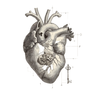 Mechanical Heart Key V2 Vinyl Car Decal Sticker – Waterproof & UV-Resistant 3.4133333333333336"