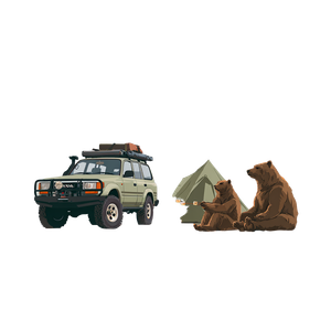 Bears Roasting Marshmallows Vinyl Car Decal Sticker – Waterproof & UV-Resistant 6.826666666666667"