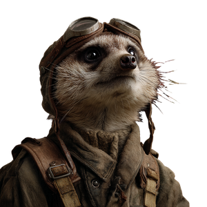 Meerkat Paratrooper Vinyl Car Decal Sticker – Waterproof & UV-Resistant 3.4133333333333336"