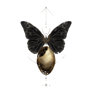 Golden Cocoon Butterfly Vinyl Car Decal Sticker – Waterproof & UV-Resistant 3.4133333333333336"