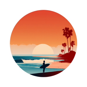 Vintage Surf Design V3 Vinyl Car Decal Sticker – Waterproof & UV-Resistant 3.4133333333333336"
