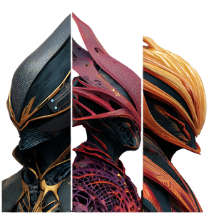 Abstract Alien Helmets Vinyl Car Decal Sticker – Waterproof & UV-Resistant 6.826666666666667"