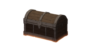 Glowing Wooden Chest Vinyl Car Decal Sticker – Waterproof & UV-Resistant 2.773333333333333