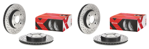 2x Brembo Xtra Vented Cross Drilled Brake Rotor | 2000-2004 Ford Focus