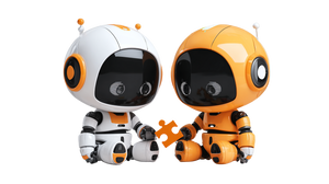 Cute Robot Puzzle Vinyl Car Decal Sticker – Waterproof & UV-Resistant 2.72"