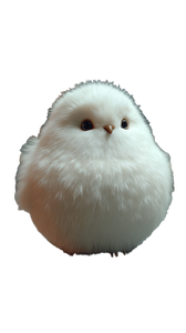 Fluffy White Creature V2 Vinyl Car Decal Sticker – Waterproof & UV-Resistant 4.8533333333333335"