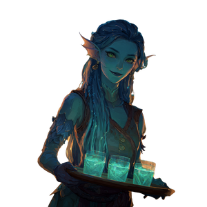 Sea Elf Waitress Vinyl Car Decal Sticker – Waterproof & UV-Resistant 6.826666666666667"