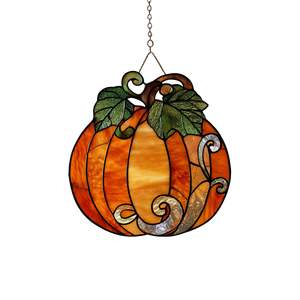 Stained Glass Pumpkin V5 Vinyl Car Decal Sticker – Waterproof & UV-Resistant 3.4133333333333336"