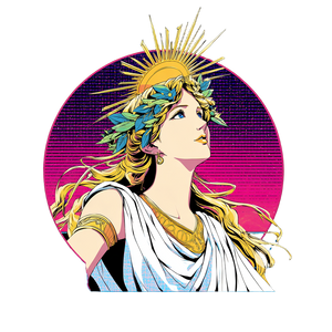 Cyberpunk Aurora Goddess Vinyl Car Decal Sticker – Waterproof & UV-Resistant 3.4133333333333336"