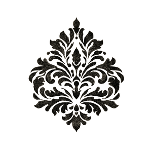 Minimal Damask Motif Vinyl Car Decal Sticker – Waterproof & UV-Resistant 3.4133333333333336"