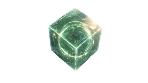 Glowing Esg Cube Vinyl Car Decal Sticker – Waterproof & UV-Resistant 2.72"